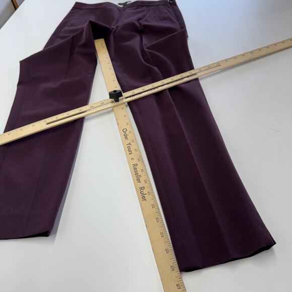 J.Crew Pants Womens 2 Purple Red Martie Bi Stretch High Waist Crop Ankle cotton‎ - Picture 9 of 9